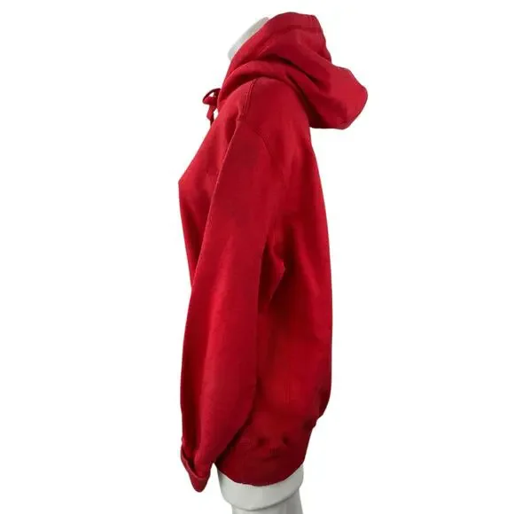 Aime Leon Dore Women's Red Logo Long Sleeve Hoodie Hooded Sweatshirt Top Sz M - Picture 3 of 6